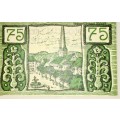 GERMANY  75 PFENNIG  HOLZMINDEN 1922 CRISP UNC  NOTGELD (EMERGENCY MONEY)