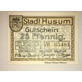 GERMANY ,, 25 PFENNIG HUSUM   HIGH GRADE NOTE NOTGELD (EMERGENCY MONEY)