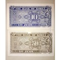 SOUTH KOREA SET,,,50 JEON & 10 JEON 1962 UNC