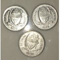 BOTSWANA 10 THEBE 2002 and 1998 (BID PER COIN)