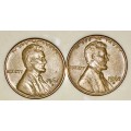 U.S.A X2,,,,,1 CENT (LINCOLN CENT) 1962 BOTH DENVER MINT(BID PER COIN)