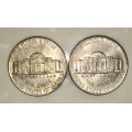 U.S.A 5 CENT (JEFFERSON NICKEL) 1998(BID PER COIN)