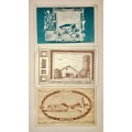 AUSTRIA SET ,,,90 HELLER(2 DIFFERENT) &10 HELLER SANDL 1920 CRISP UNC  NOTGELD(EMERGENCY MONEY)