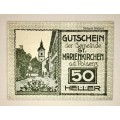 AUSTRIA ,,,50 HELLER ST. MARIENKIRCHEN 1920 CRISP UNC  NOTGELD(EMERGENCY MONEY)
