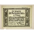 AUSTRIA ,,,50 HELLER ST. MARIENKIRCHEN 1920 CRISP UNC  NOTGELD(EMERGENCY MONEY)
