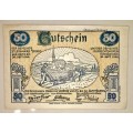 AUSTRIA ,,,50 HELLER ST. LEONHARD 1920 CRISP UNC  NOTGELD(EMERGENCY MONEY)