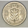 BELGIUM  5 FRANC 1962