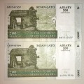 MADAGASCAR 200 FRANCS BOTH SIGNATURES 2004