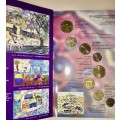 ISRAEL1996 JERUSALEM 3000TH ANNIVERSARY BY CHILDREN OF WORLD  MINT SET  IN FOLDER WITH PLASTIC COVER