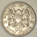 KENYA 50 CENTS 1971