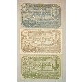 AUSTRIA SET ,,,50 HELLER, 20 HELLER &10 HELLER WEISTRACH 1920 CRISP UNC  NOTGELD(EMERGENCY MONEY)