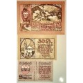 AUSTRIA SET ,,, 90 HELLER ,30 HELLER &5 HELLER EIROL 1920 CRISP UNC NOTGELD(EMERGENCY MONEY)