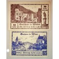 AUSTRIA SET ,,,50 HELLER & 20 HELLER WEITEN CRISP UNC1920 NOTGELD(EMERGENCY MONEY)