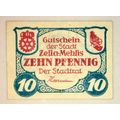 GERMANY,,10 PFENNIG ZELLA-MEHLIS 1920 (SCARES-)  NOTGELD (EMERGENCY MONEY)