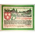 GERMANY,,75 PFENNIG LIPPSPRING 1921 CRISP UNC  NOTGELD (EMERGENCY MONEY)