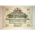 GERMANY,,, 25 PFENNIG WUNFIEDEL 1918 CRISP UNC NOTGELD (EMERGENCY MONEY)