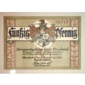 GERMANY  50 PFENNIG WUNSIEDEL 1918  CRISP UNC NOTGELD (EMERGENCY MONEY)