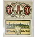 GERMANY SET  50 PFENNIG & 10 PFENNIG VEREIN OELS 1920 NOTGELD (EMERGENCY MONEY)