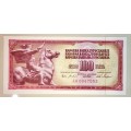 YUGOSLAVIA 100 DINARA 1965 UNC