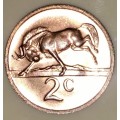 SOUTH AFRICA  2 CENT UNC 1975