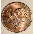 SOUTH AFRICA  2 CENT UNC 1974
