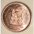 SOUTH AFRICA  1 CENT UNC 1974