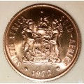 SOUTH AFRICA  2 CENT UNC 1972