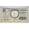 MALAYA & BRITISH BORNEO 1 DOLLAR 1ST MARCH 1959