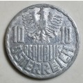 AUSTRIA 10 GROSCHEN 1959