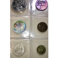 COMPLETE SET OF 1980 R1 PROOF TO 1/2 CENT PROOF/UNC COMES WITH COIN SLEEVE(1 BID TAKES ALL)