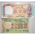 INDIA SET 10 RUPEE & 5 RUPEE  1997(1 BID TAKES ALL)