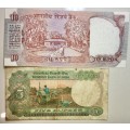 INDIA SET 10 RUPEE & 5 RUPEE  1997(1 BID TAKES ALL)