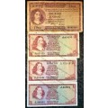 SET OF R1 NOTES VARIOUS GOVERNORS FROM 1962-1975 RISSIK & TW DE JONG