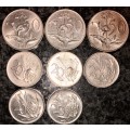 R S A -SET 50 CENT 1971,73,82 --20 CENT 1965,66,76,79,85 (1 BID TAKES ALL)