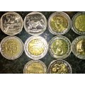 COMPLETE SET OF COMMEMORATIVE R5 COINS 1994 TO 2021  & 2017 IS UNC(1 BID TAKES ALL)