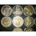 COMPLETE SET OF COMMEMORATIVE R5 COINS 1994 TO 2021  & 2017 IS UNC(1 BID TAKES ALL)