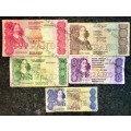 SET OF VARIOUS GOVERNORS & DECIMALS R50 TO R2  ( 1 BID TAKES ALL)