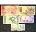 SET OF VARIOUS GOVERNORS & DECIMALS R50 TO R2  ( 1 BID TAKES ALL)