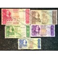 SET OF VARIOUS GOVERNORS & DECIMALS R50 TO R2  ( 1 BID TAKES ALL)