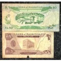 MAURITIUS SET  10 RUPEES & 5 RUPEES ND (1 BID TAKES ALL)