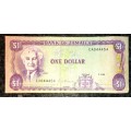 JAMAICA 1 DOLLAR 1990