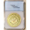 OBAMA INAUGURATION $5 REPUBLIC OF LIBERIA GRADED PR-70 DC 2009--NO 82/1000 GOLD COLOUR