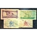 SET OF VARIOUS GOVERNORS & DECIMALS R20 D1 TO R1 --1961 TO 1962 ( 1 BID TAKES ALL)