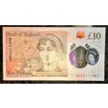 ENGLAND 10 POUNDS BH POLYMER NOTE 2017
