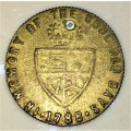 1788,,,1/2 SPADE GAMING TOKEN OF KING GEORGE III - IN MEMORY OF THE GOOD OLD DAYS