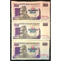 ZIMBABWE $100 DOLLARS 1995 (BID PER NOTE)