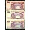 ZIMBABWE $100 DOLLARS 1995 (BID PER NOTE)