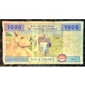 CENTRAL AFRICA 1000 FRANCS CONGO 2002