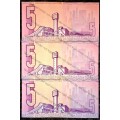 GPC DE KOCK R5 IN SEQUENCE B3 9/84990-388,,,,1981 AUNC 2ND ISSUE(BID PER NOTE)