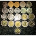 COMPLETE SET OF ALL SOUTH AFRICAN COMMEMORATIVE COINS 1994 TO 2021,50 CENT TO R5 GOOD CONDITION